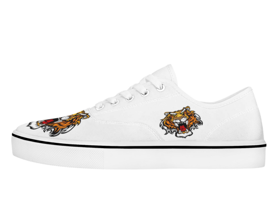 Fierce Tiger Graphic Canvas Sneakers