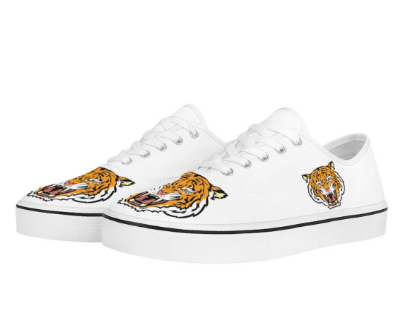 Fierce Roaring Tiger Canvas Sneakers